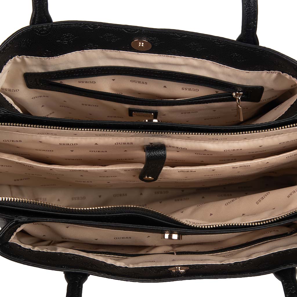 BORSA TOTE DONNA GUESS LOGO 4G PEONY - COL. NERO