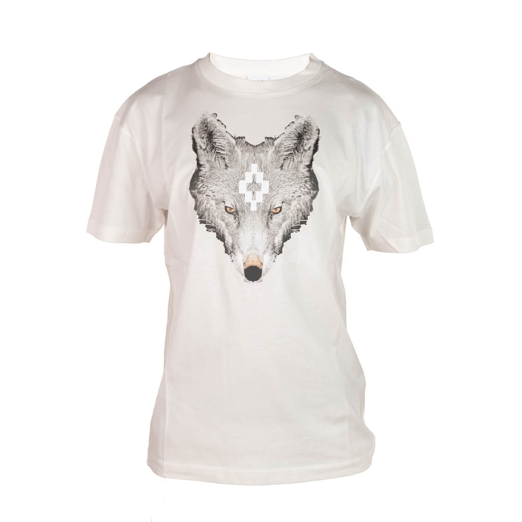 T-SHIRT UOMO MARCELO BURLON COUNTY OF MILAN CON STAMPA LUPO - COL. BIANCO