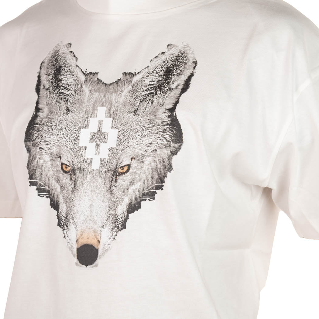 T-SHIRT UOMO MARCELO BURLON COUNTY OF MILAN CON STAMPA LUPO - COL. BIANCO