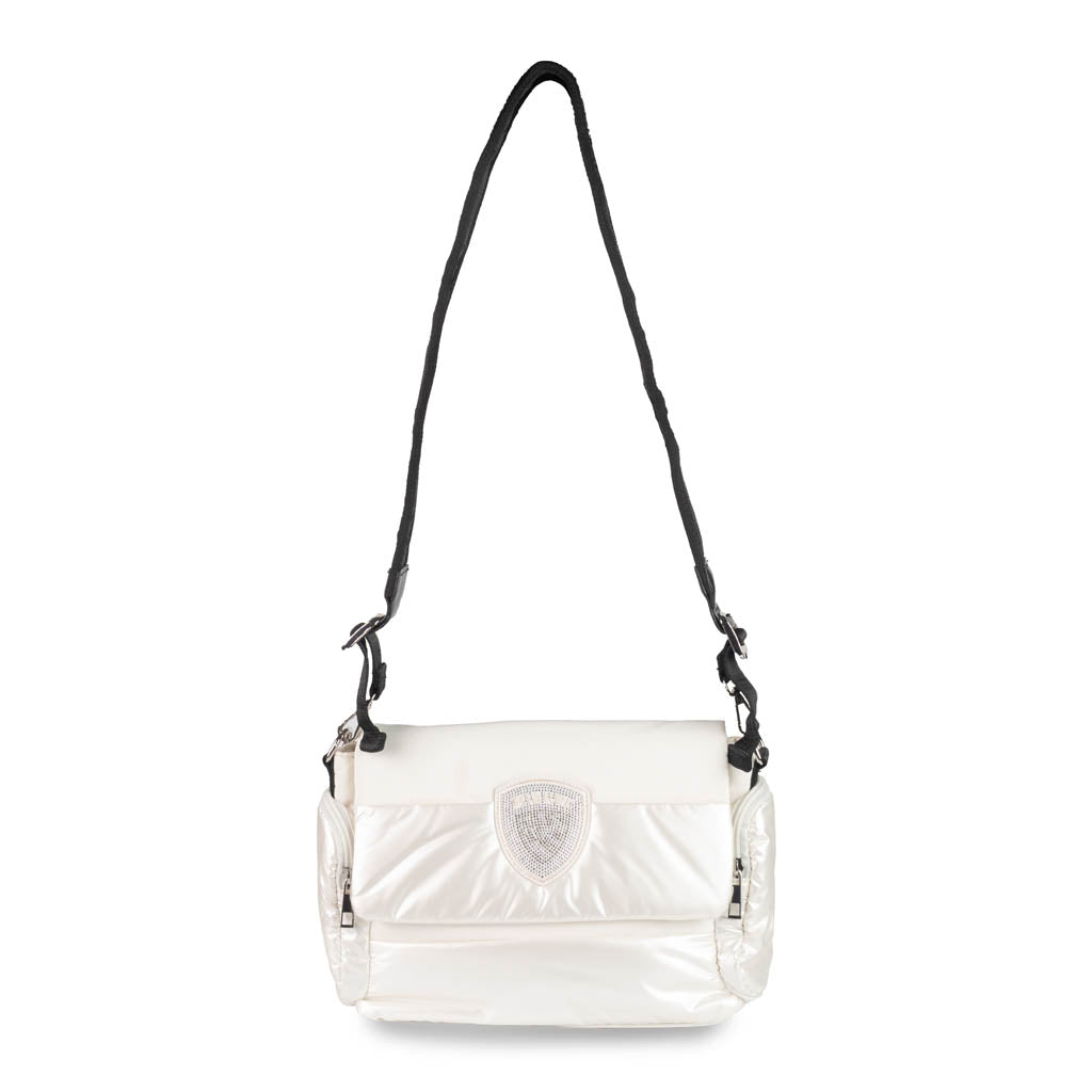 TRACOLLA DONNA BLAUER CON LOGO E STRASS - COL. BIANCO