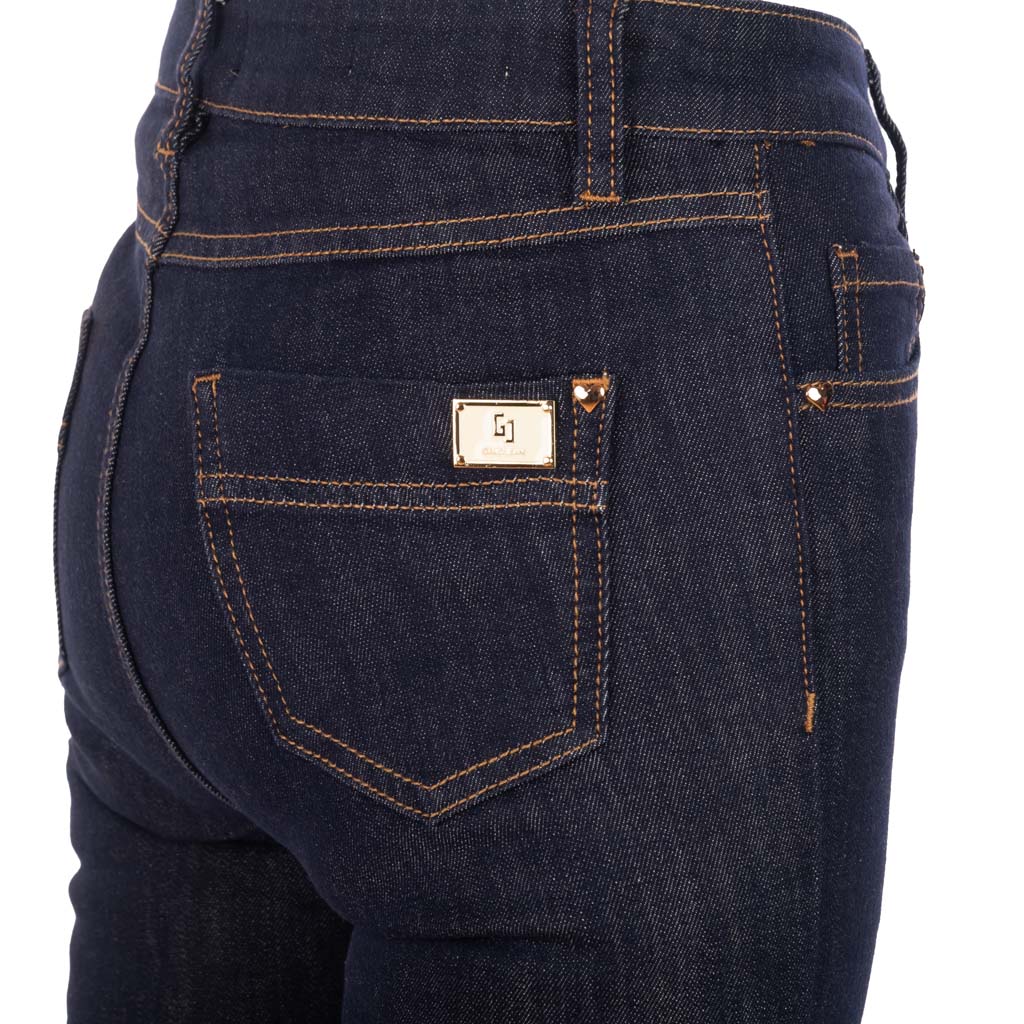 JEANS DONNA GAUDI' SKINNY FIT IN DENIM DI COTONE - COL. BLU DENIM