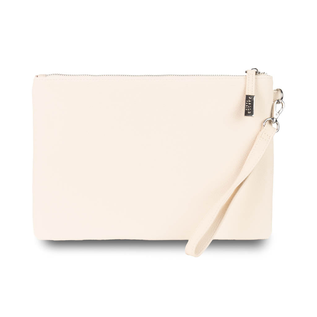 POCHETTE DONNA GAELLE CON LOGO METALLICO - COL. BURRO