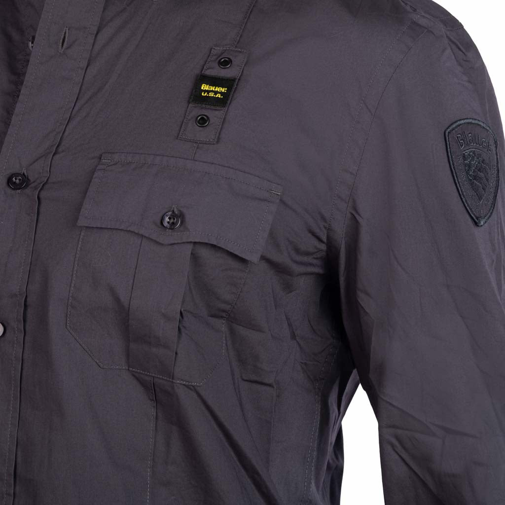 CAMICIA UOMO BLAUER CON TASCHE FRONTALI - Colori disponibili: 2