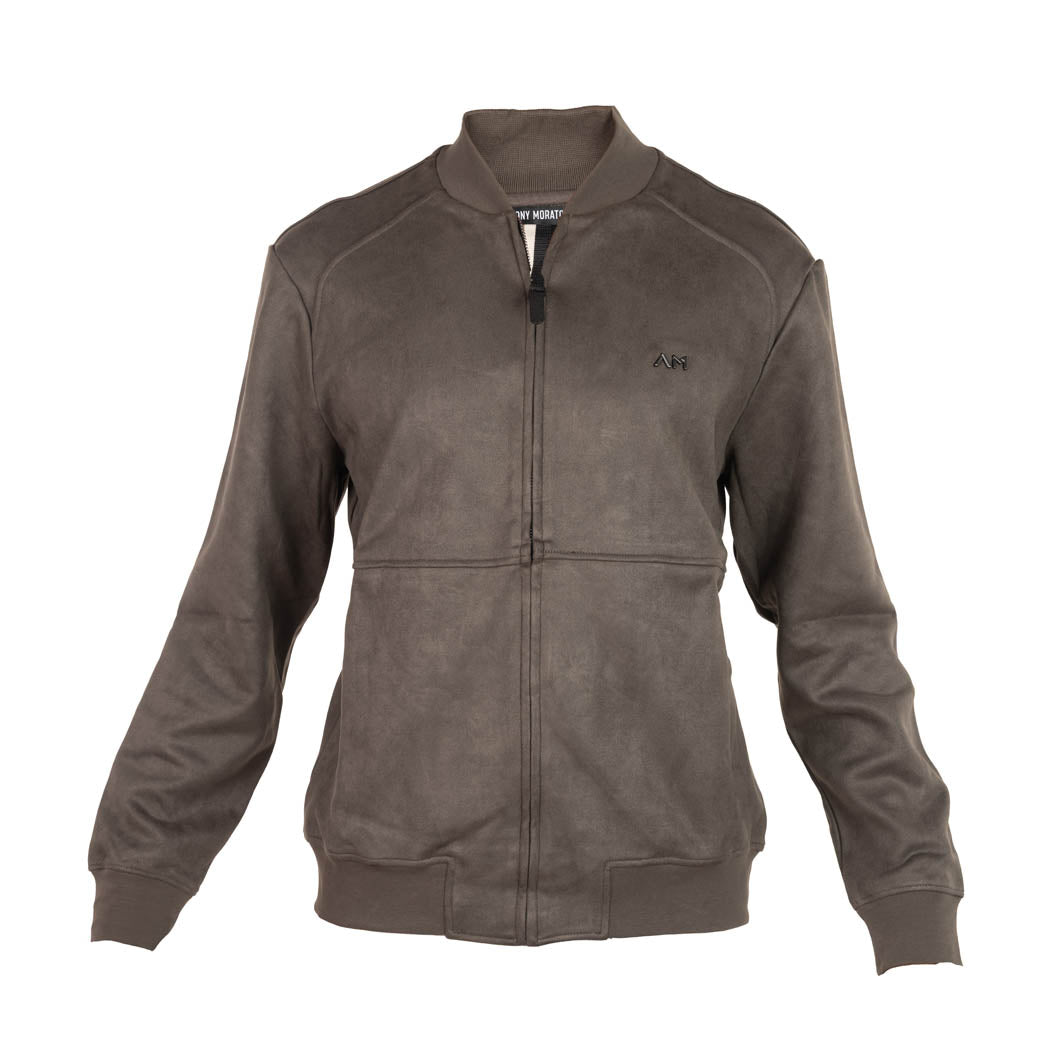 FELPA UOMO ANTONY MORATO REGULAR FIT CON ZIP IN TESSUTO EFFETTO CAMOSCIO - Colori disponibili: 2