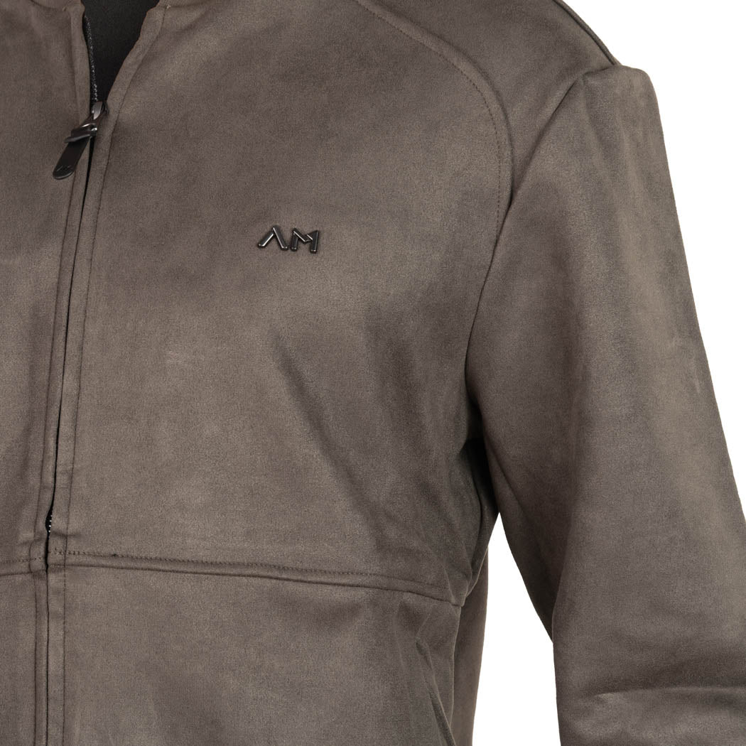 FELPA UOMO ANTONY MORATO REGULAR FIT CON ZIP IN TESSUTO EFFETTO CAMOSCIO - Colori disponibili: 2