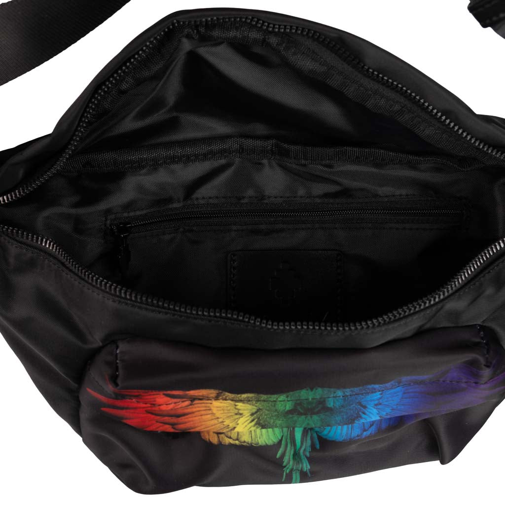 MARSUPIO UOMO COUNTY OF MILAN IN NYLON - COL. NERO / RAINBOW WINGS