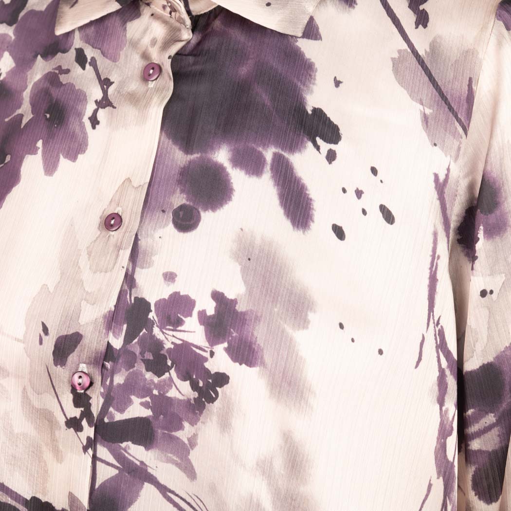 CAMICIA DONNA ARTIGLI CON FANTASIA FLOREALE - COL. AVORIO TROPEA