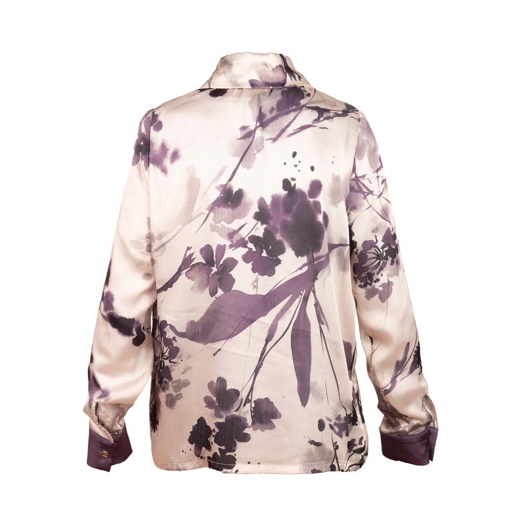 CAMICIA DONNA ARTIGLI CON FANTASIA FLOREALE - COL. AVORIO TROPEA