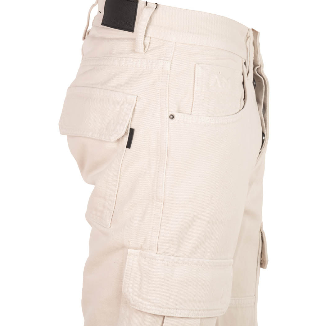 JEANS UOMO ANTONY MORATO MOD. "GARY" STILE CARGO - COL. GESSO