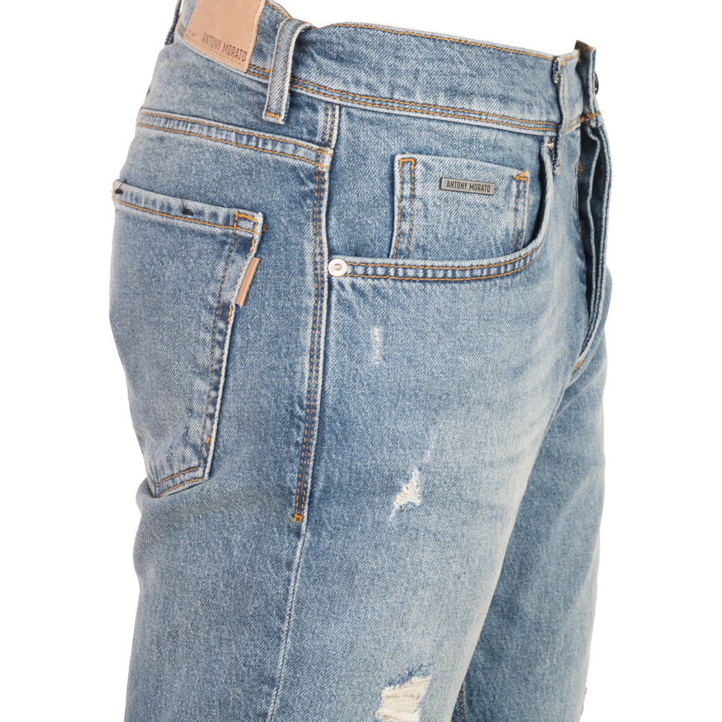 JEANS UOMO ANTONY MORATO MOD "ARGON" ALLA CAVIGLIA - COL. BLU DENIM
