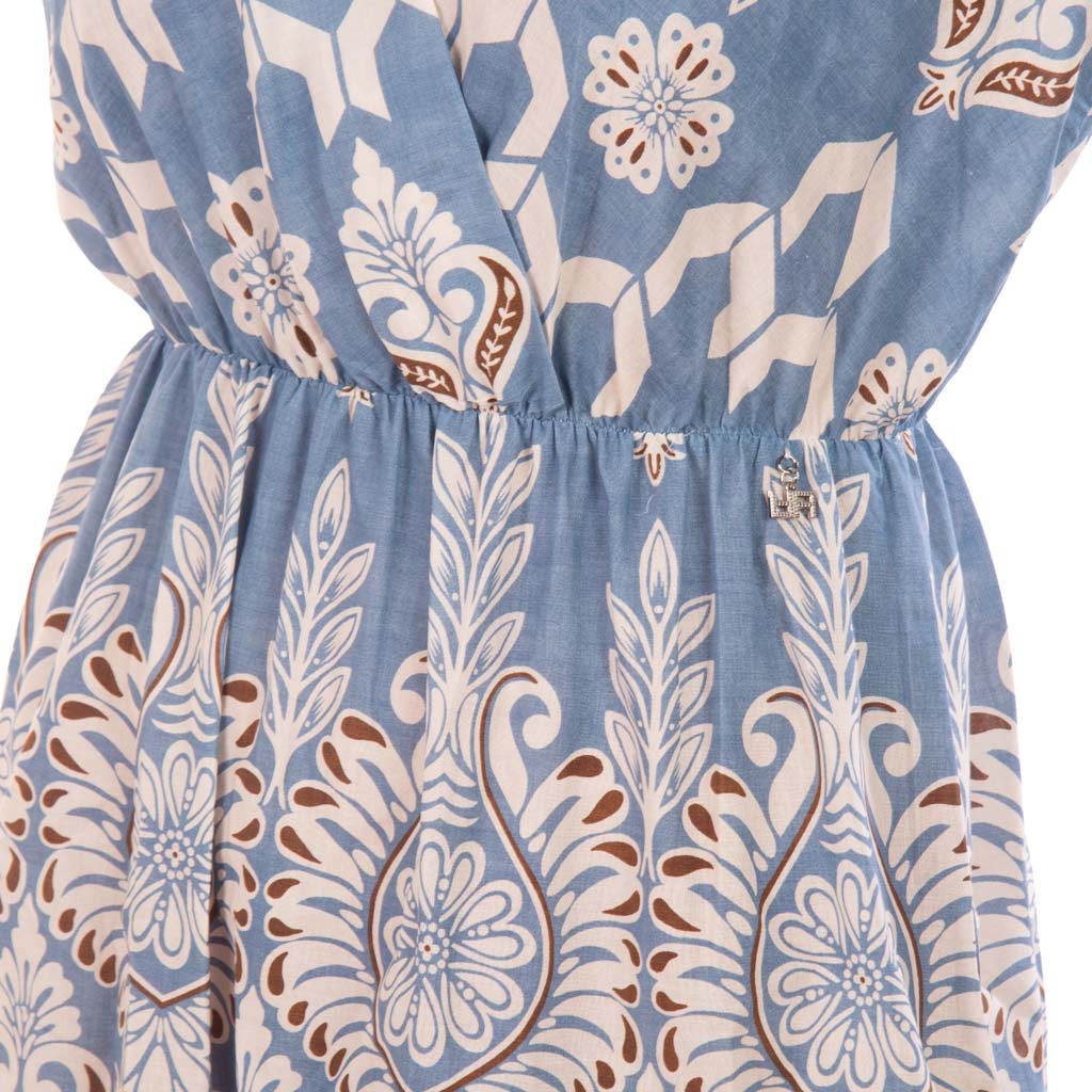 ABITI DONNA ARTIGLI CON SCOLLO A INCROCIO E FANTASIA - COL. AVORIO