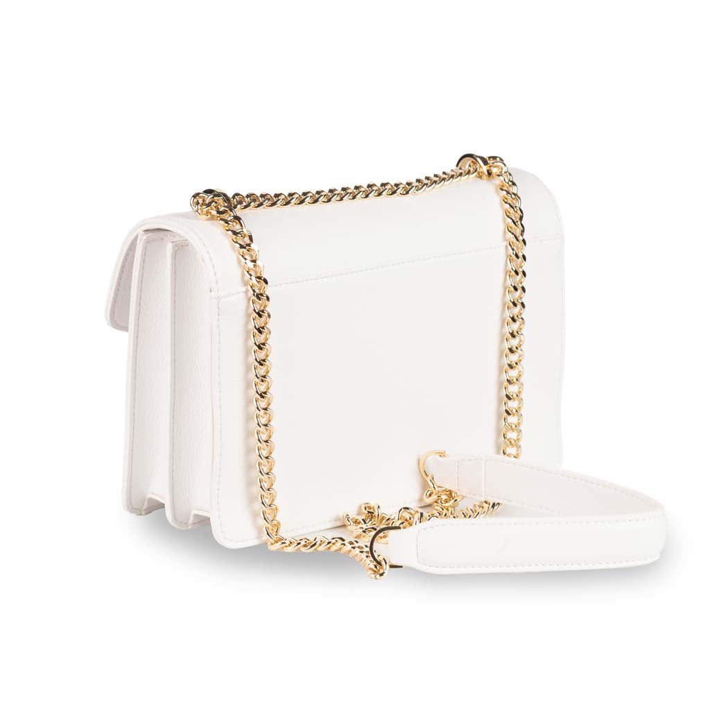 BORSA DONNA GAELLE IN ECOPELLE CON MANICO IN CATENA - COL. BIANCO
