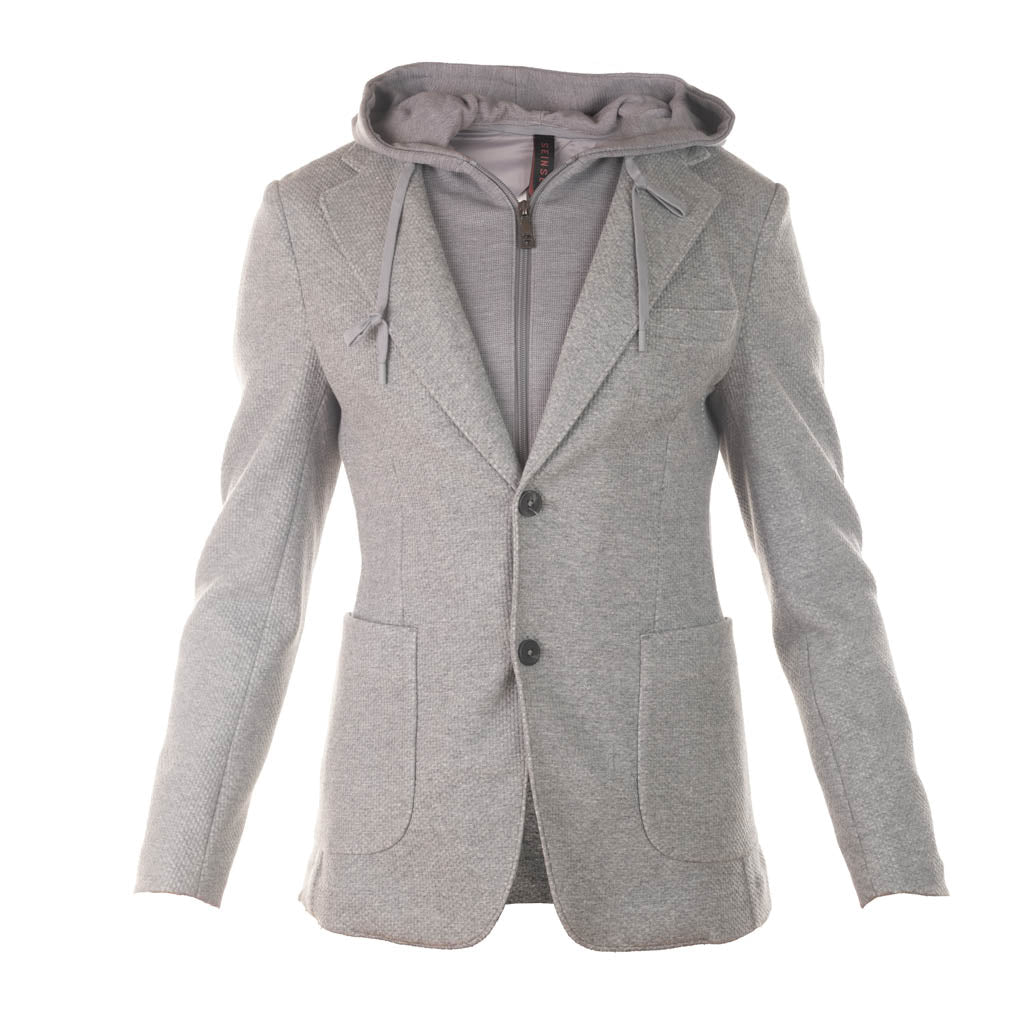 GIACCA UOMO SEINSE CON CAPPUCCIO - COL. PERLA