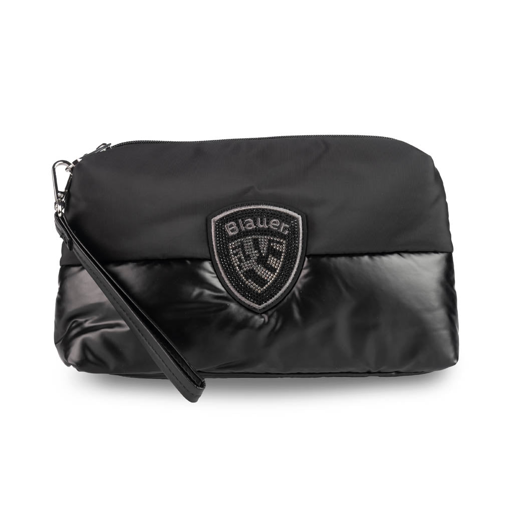 POCHETTE DONNA BLAUER IN ECOPELLE CON LOGO - COL. NERO