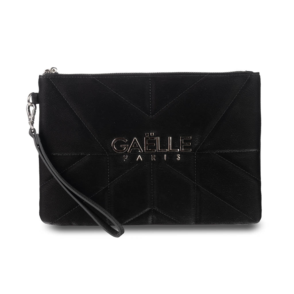 POCHETTE DONNA GAELLE CON LOGO METALLICO - COL. NERO