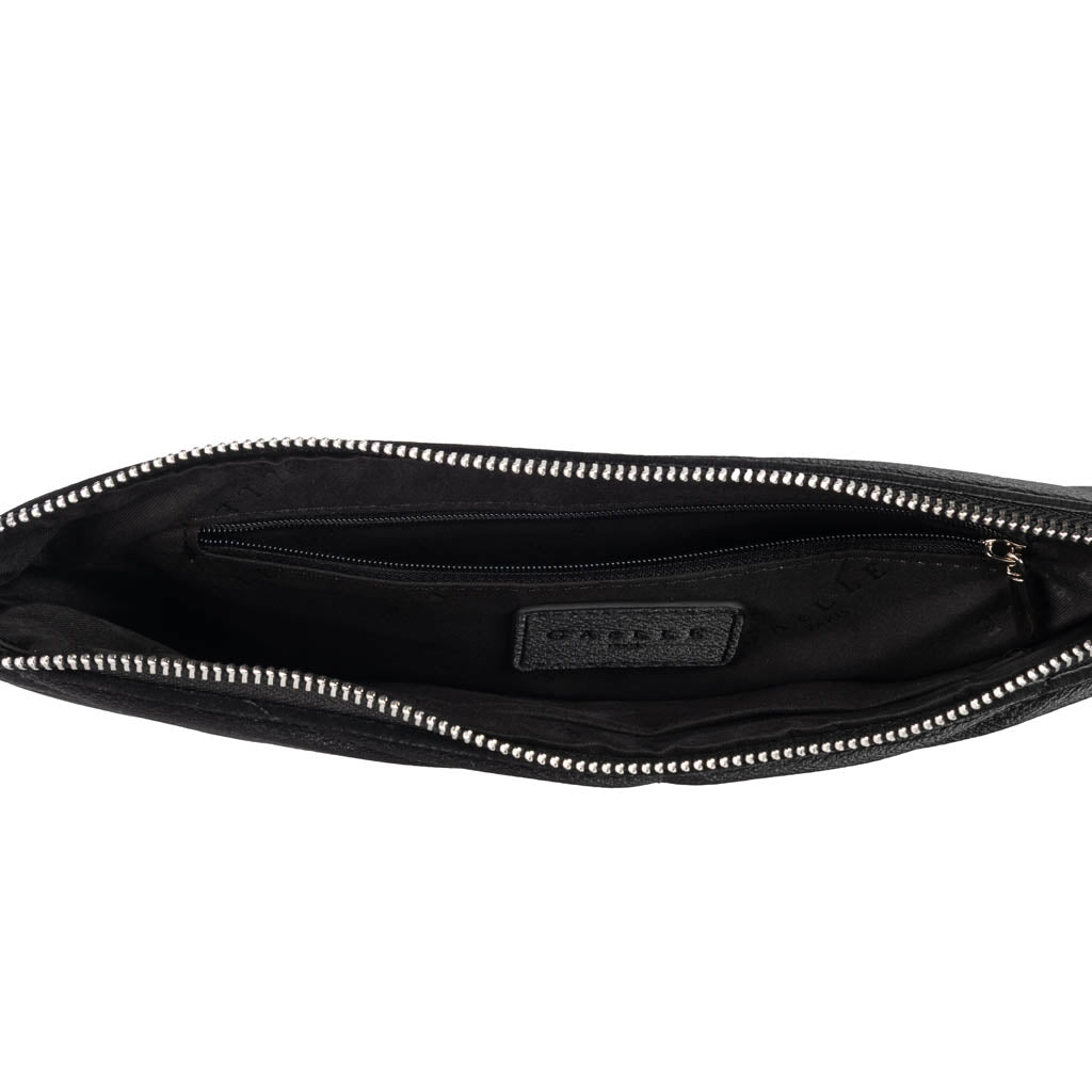 POCHETTE DONNA GAELLE CON LOGO METALLICO - COL. NERO