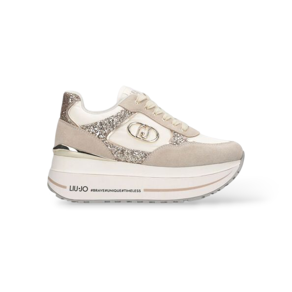 SNEAKERS LIU JO SUPER PLATFORM IN GLITTER E NYLON COL.CORDA