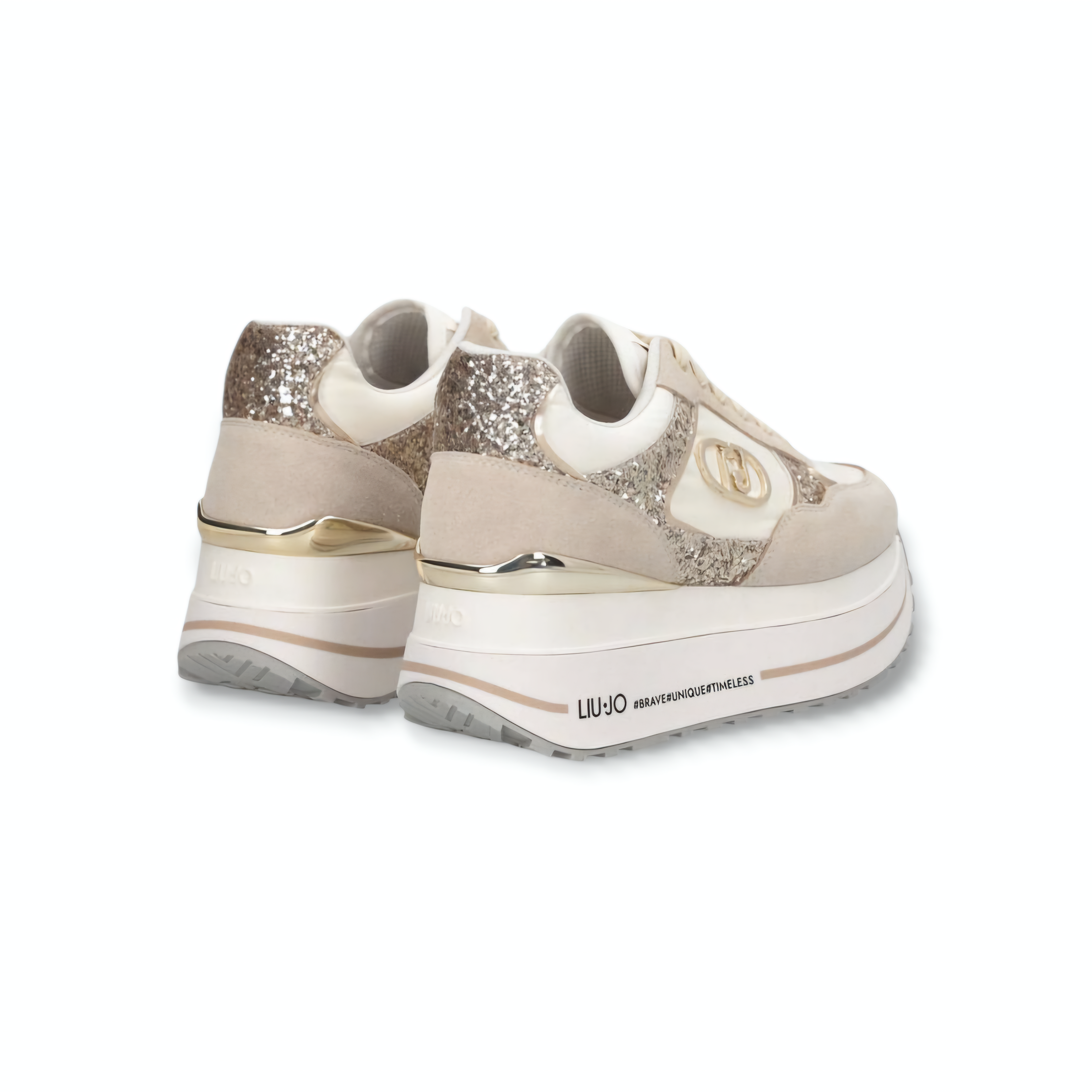 SNEAKERS LIU JO SUPER PLATFORM IN GLITTER E NYLON COL.CORDA