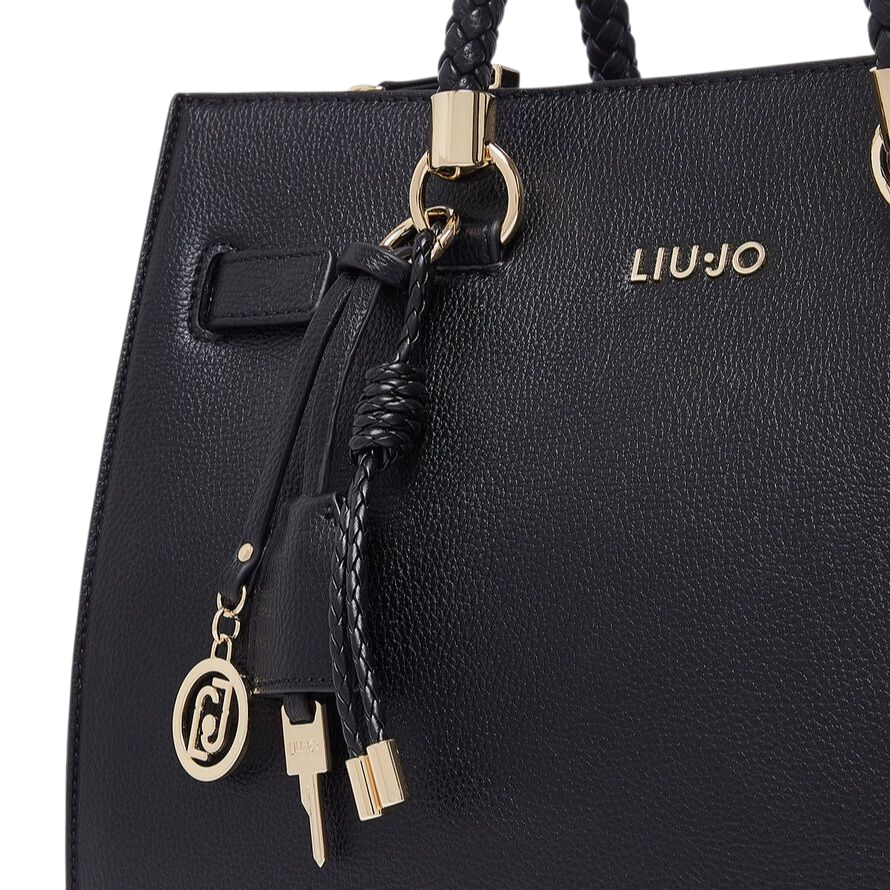 BORSA LIU JO SATCHEL MEDIA CON CHARMS COL.NERO