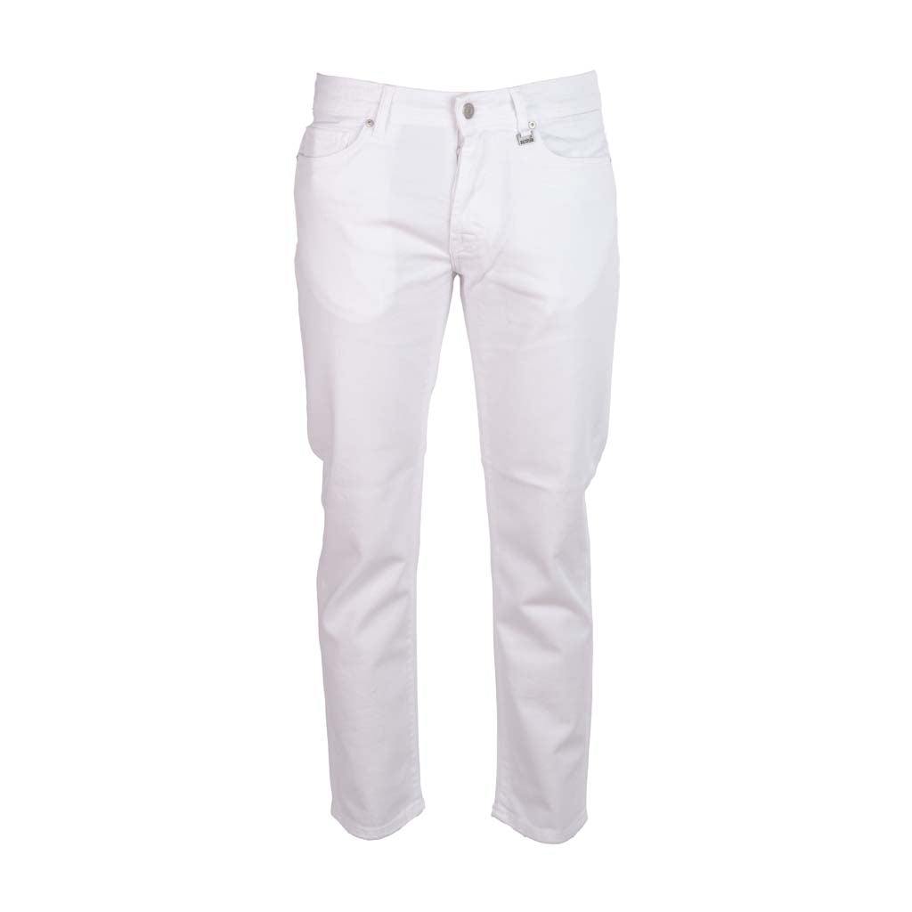 PANTALONE UOMO LIU JO STRAIGHT FIT IN COTONE - COL. BIANCO