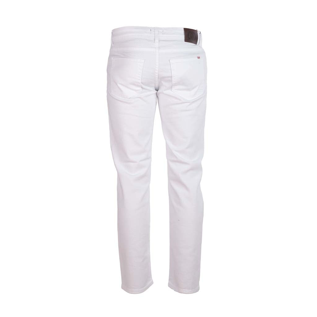 PANTALONE UOMO LIU JO STRAIGHT FIT IN COTONE - COL. BIANCO