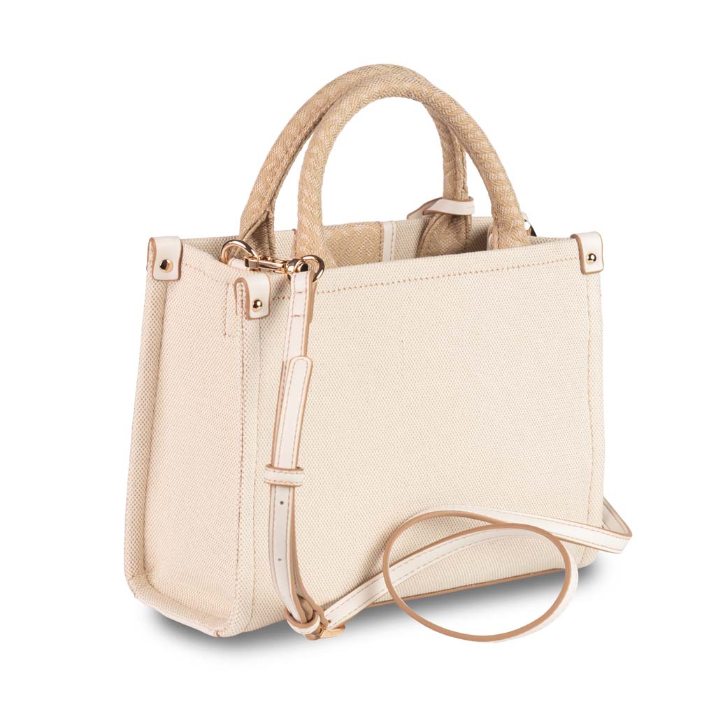 BORSA PICCOLA DONNA LIU JO CON INSERTO JACQUARD - COL. BEIGE