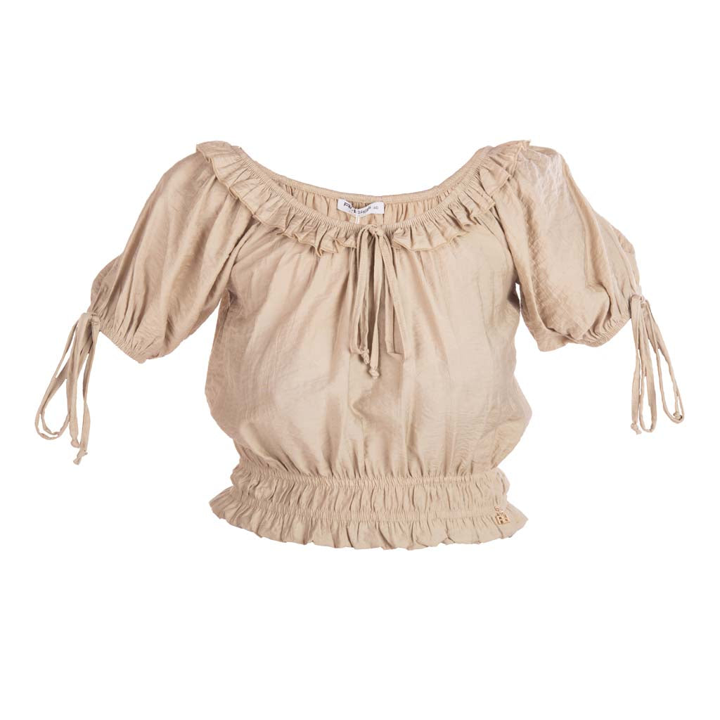 BLUSA DONNA CROPPED ARTIGLI CON COULISSE - Colori disponibili: 2