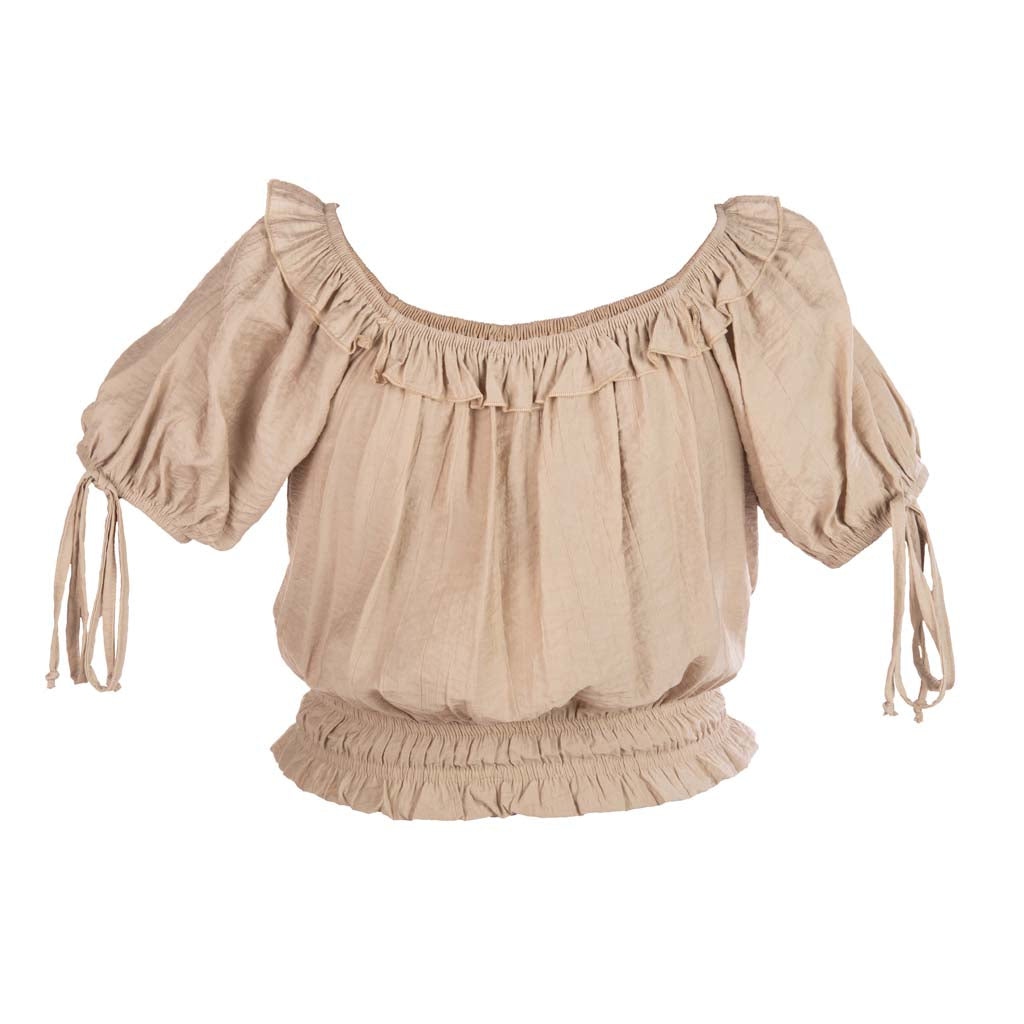 BLUSA DONNA CROPPED ARTIGLI CON COULISSE - Colori disponibili: 2