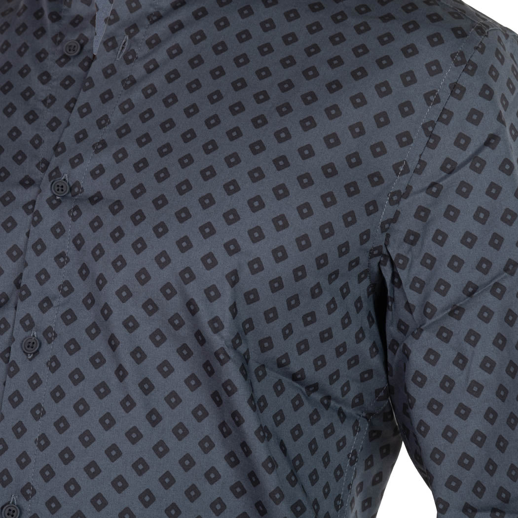 CAMICIA UOMO ANTONY MORATO REGULAR STRAIGHT FIT MOD. "BARCELLONA" CON STAMPA ASTRATTA - COL. AVIO SCURO