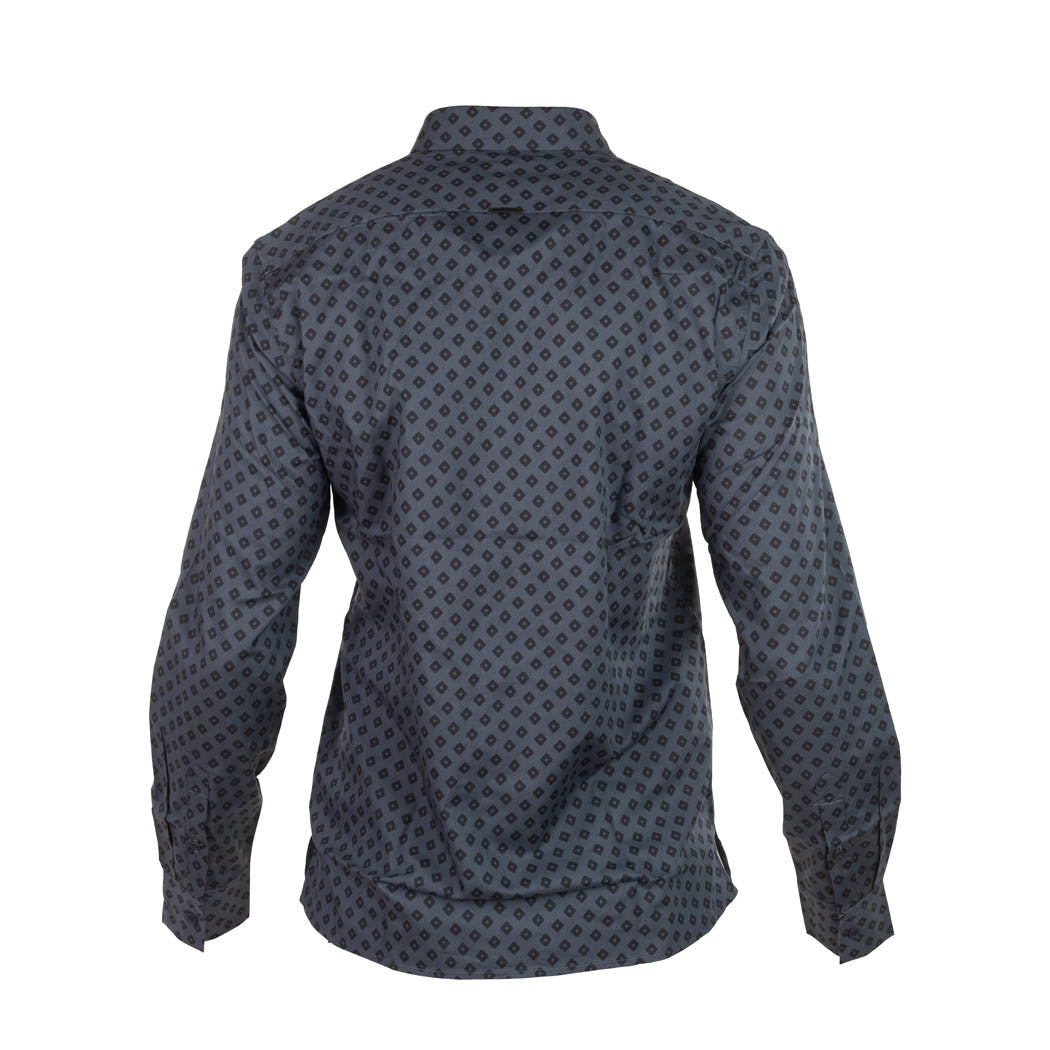 CAMICIA UOMO ANTONY MORATO REGULAR STRAIGHT FIT MOD. "BARCELLONA" CON STAMPA ASTRATTA - COL. AVIO SCURO
