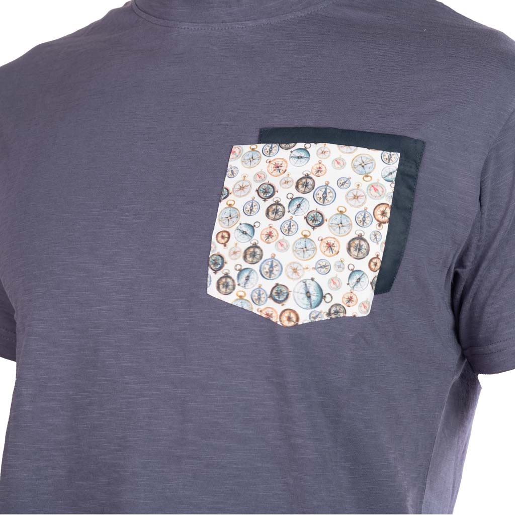 T-SHIRT UOMO BOMBOOGIE CON DOPPIO TASCHINO CON FANTASIA - Colori disponibili: 2