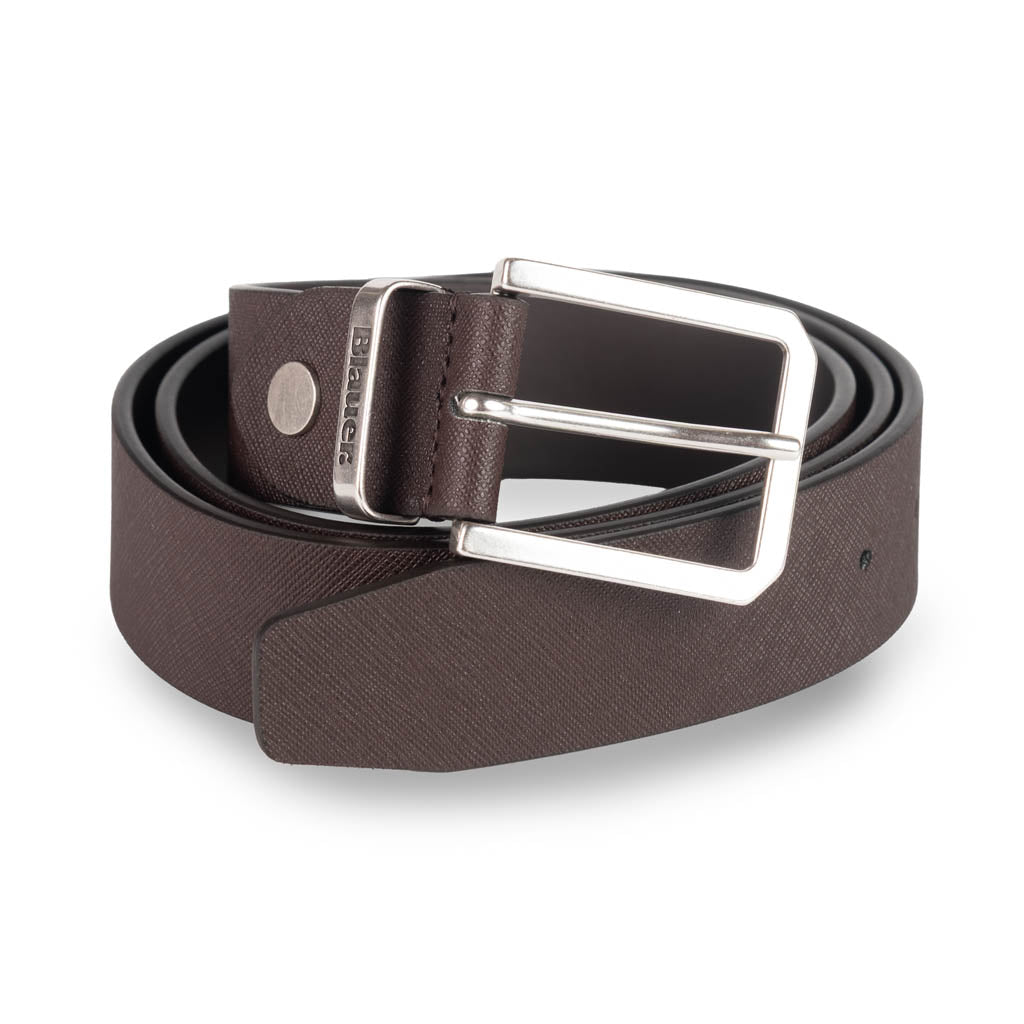 CINTURA UOMO BLAUER IN PELLE - COL. MARRONE