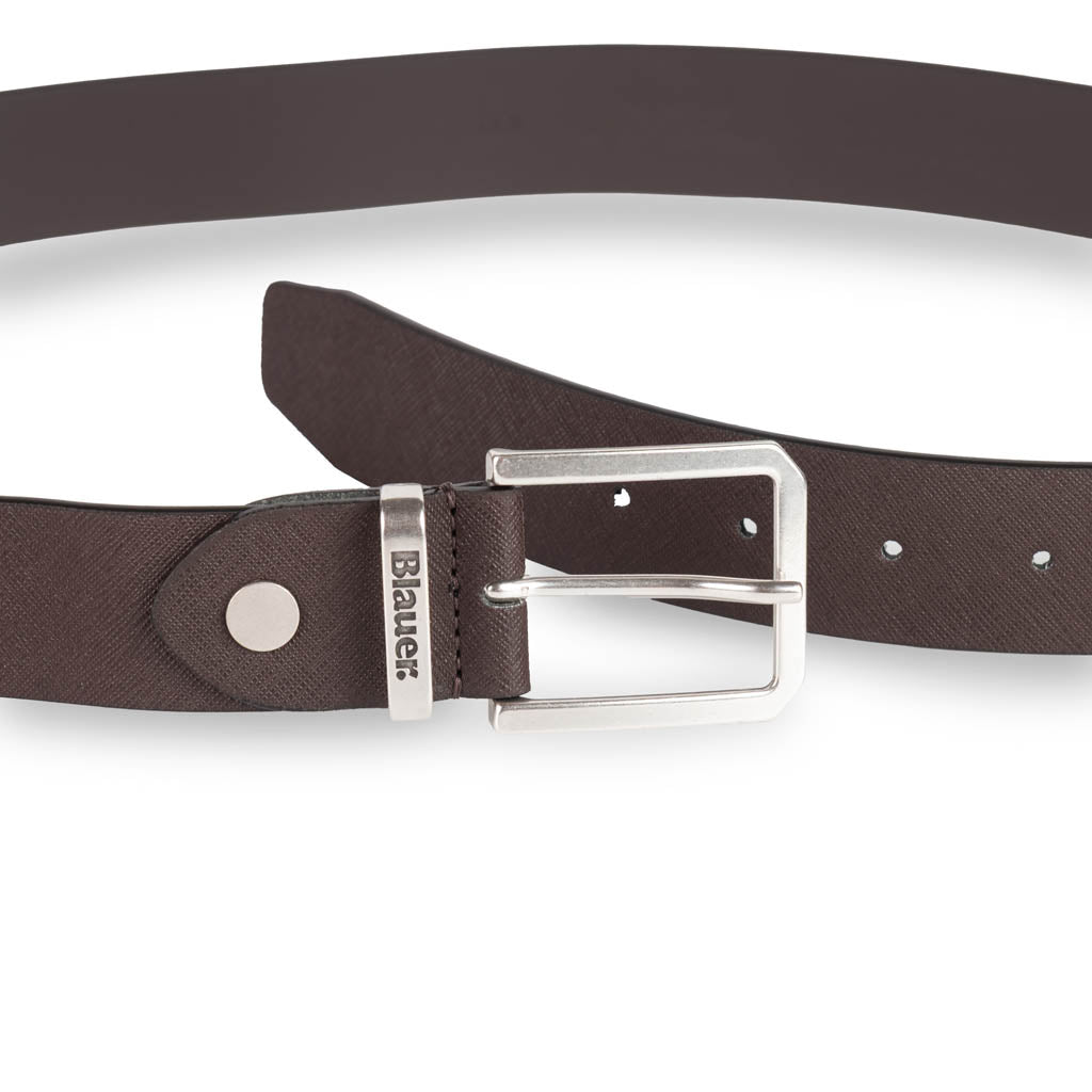 CINTURA UOMO BLAUER IN PELLE - COL. MARRONE