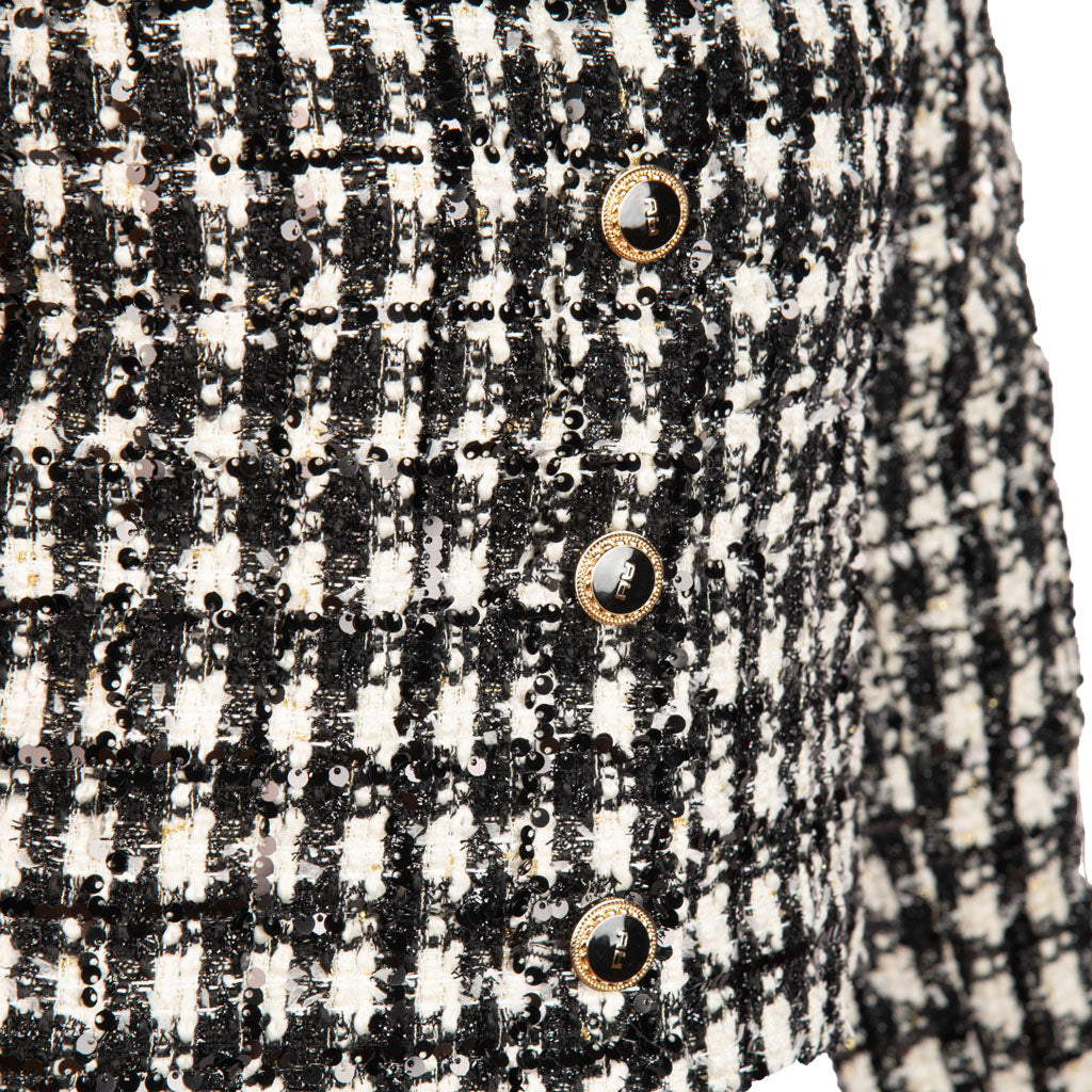 GIACCA CORTA DONNA ARTIGLI BOUCLE - COL. NERO / PANNA