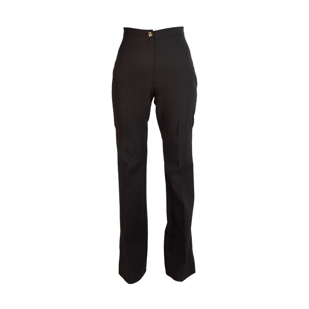 PANTALONE DONNA ARTIGLI VITA ALTA A ZAMPA - COL. NERO