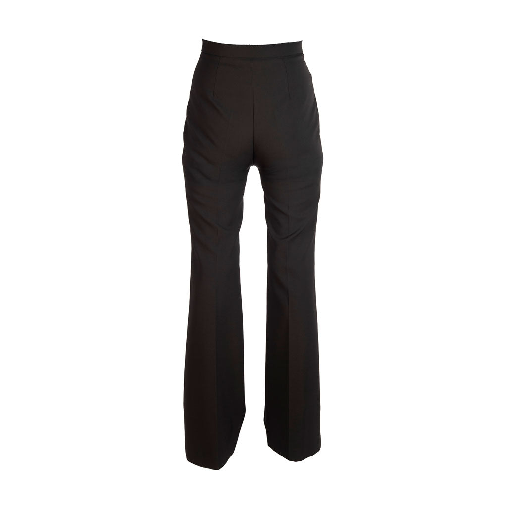 PANTALONE DONNA ARTIGLI VITA ALTA A ZAMPA - COL. NERO