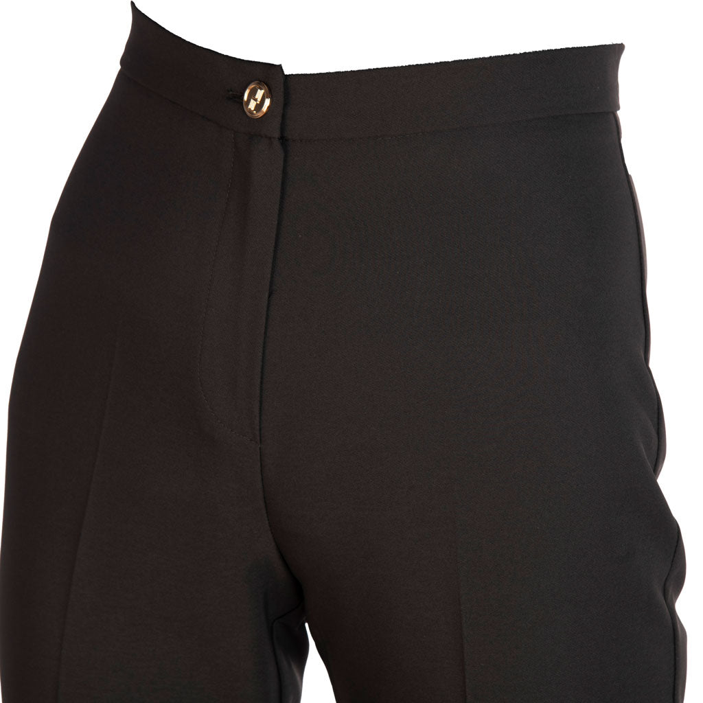 PANTALONE DONNA ARTIGLI VITA ALTA A ZAMPA - COL. NERO