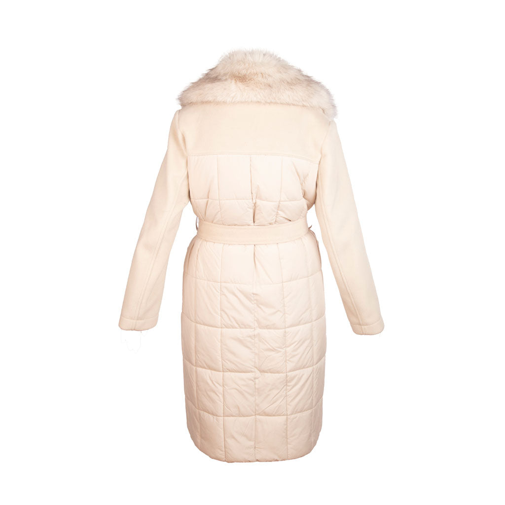 CAPPOTTO DONNA ARTIGLI BIMATERICO CON COLLO IN ECOPELLICCIA - Colori disponibili: 2