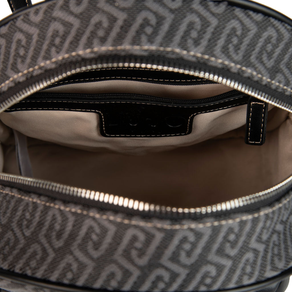 ZAINO DONNA LIU JO MONOGRAM IN ECOPELLE - COL. NERO