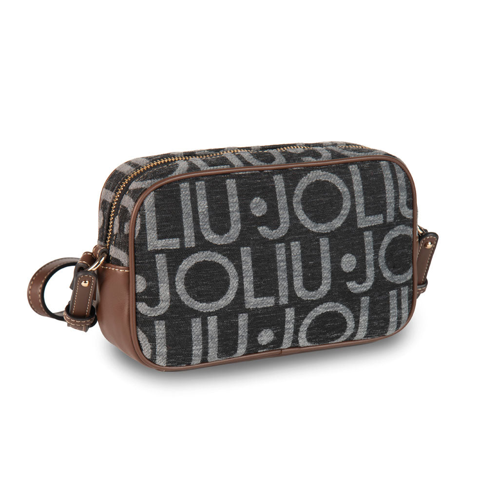 TRACOLLA DONNA LIU JO CON LETTERING ALL OVER - COL. NERO