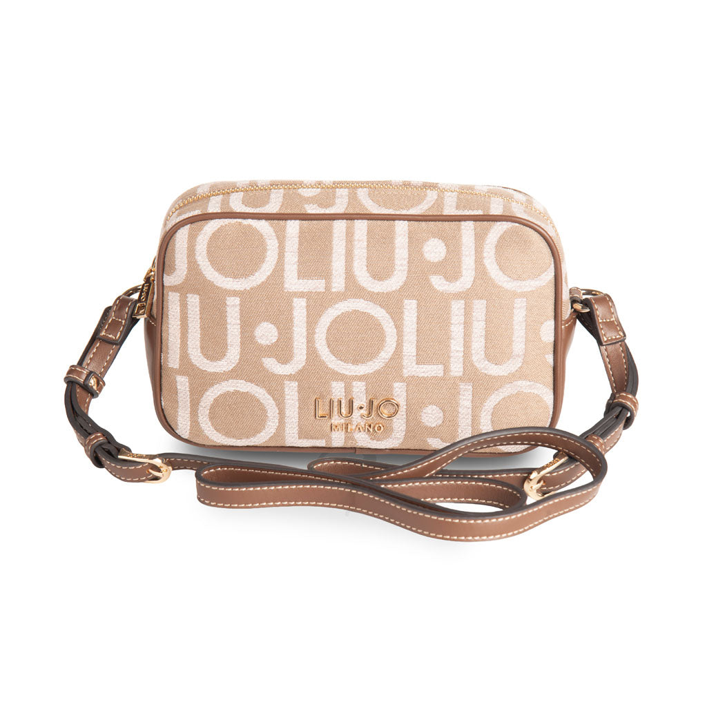 TRACOLLA DONNA LIU JO CON LETTERING ALL OVER - COL. NEUTRO