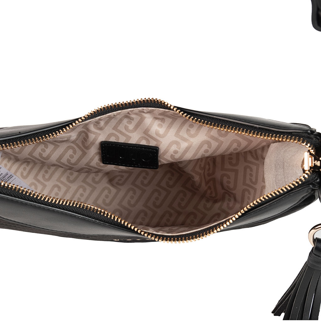 BORSETTA HOBO DONNA LIU JO IN ECOPELLE E TESSUTO - COL. NERO