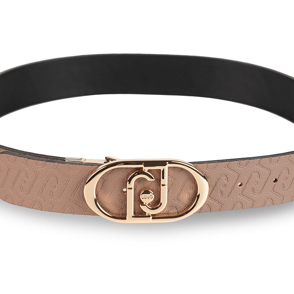 CINTURA DONNA LIU JO CON FIBBIA MONOGRAM - COL. MOCHA