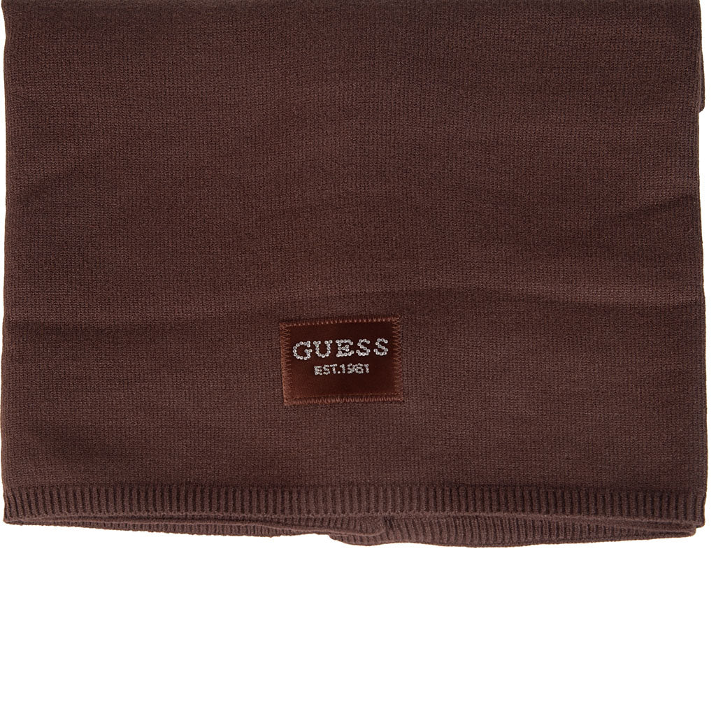 SCIARPA DONNA GUESS IN MISTO VISCOSA CON PATCH LOGATA CON STRASS - Colori disponibili: 2