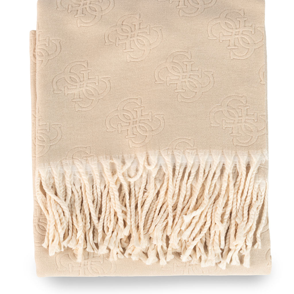 SCIARPA DONNA GUESS CON LOGO 4G - COL. BEIGE