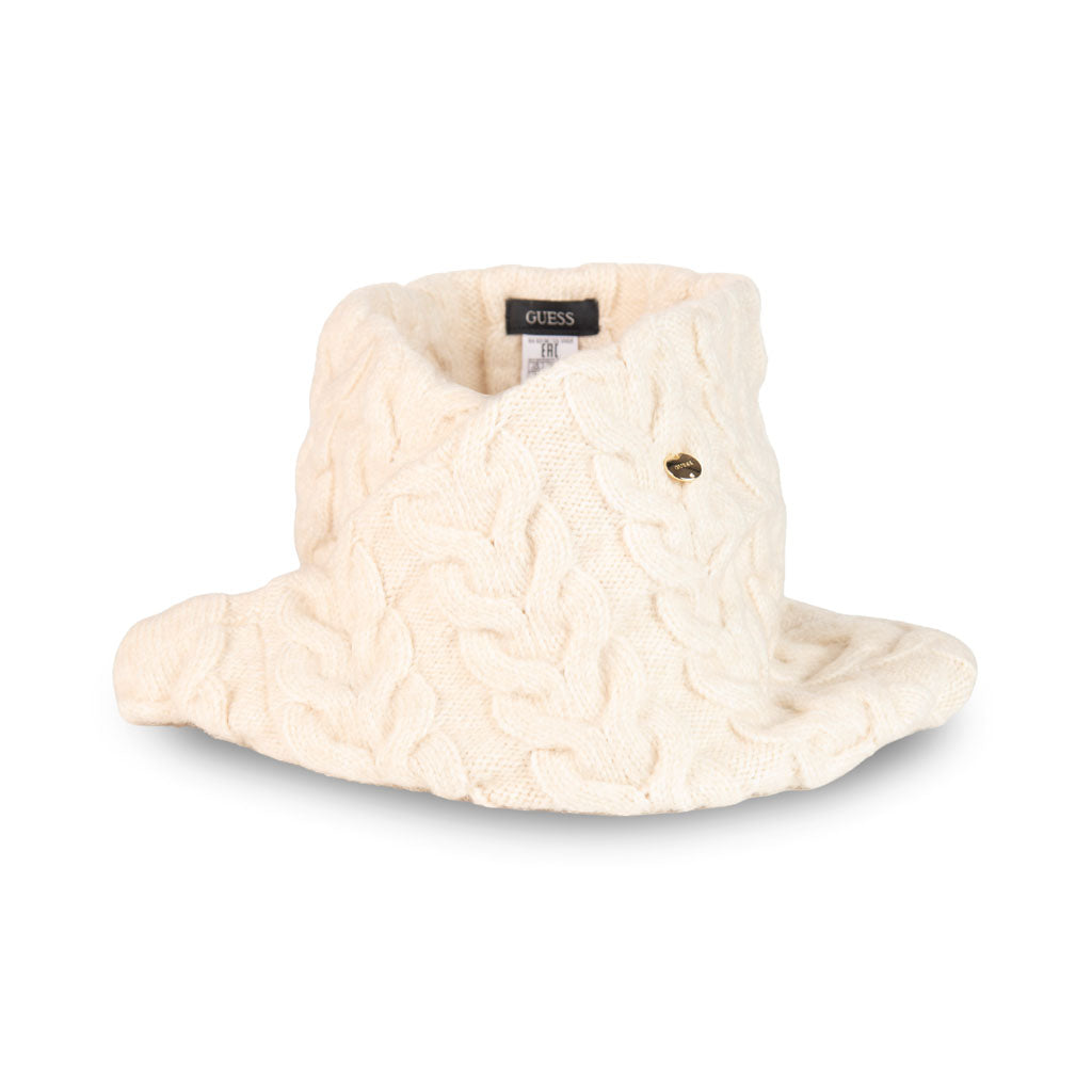 SCALDACOLLO DONNA GUESS LAVORATO A MAGLIA - COL. BIANCO