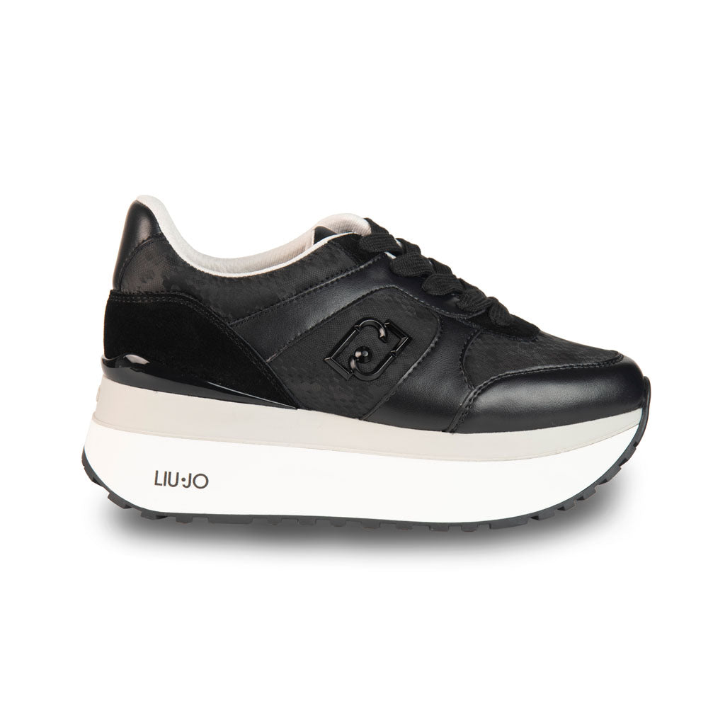 SNEAKERS DONNA LIU JO IN PELLE - COL. NERO