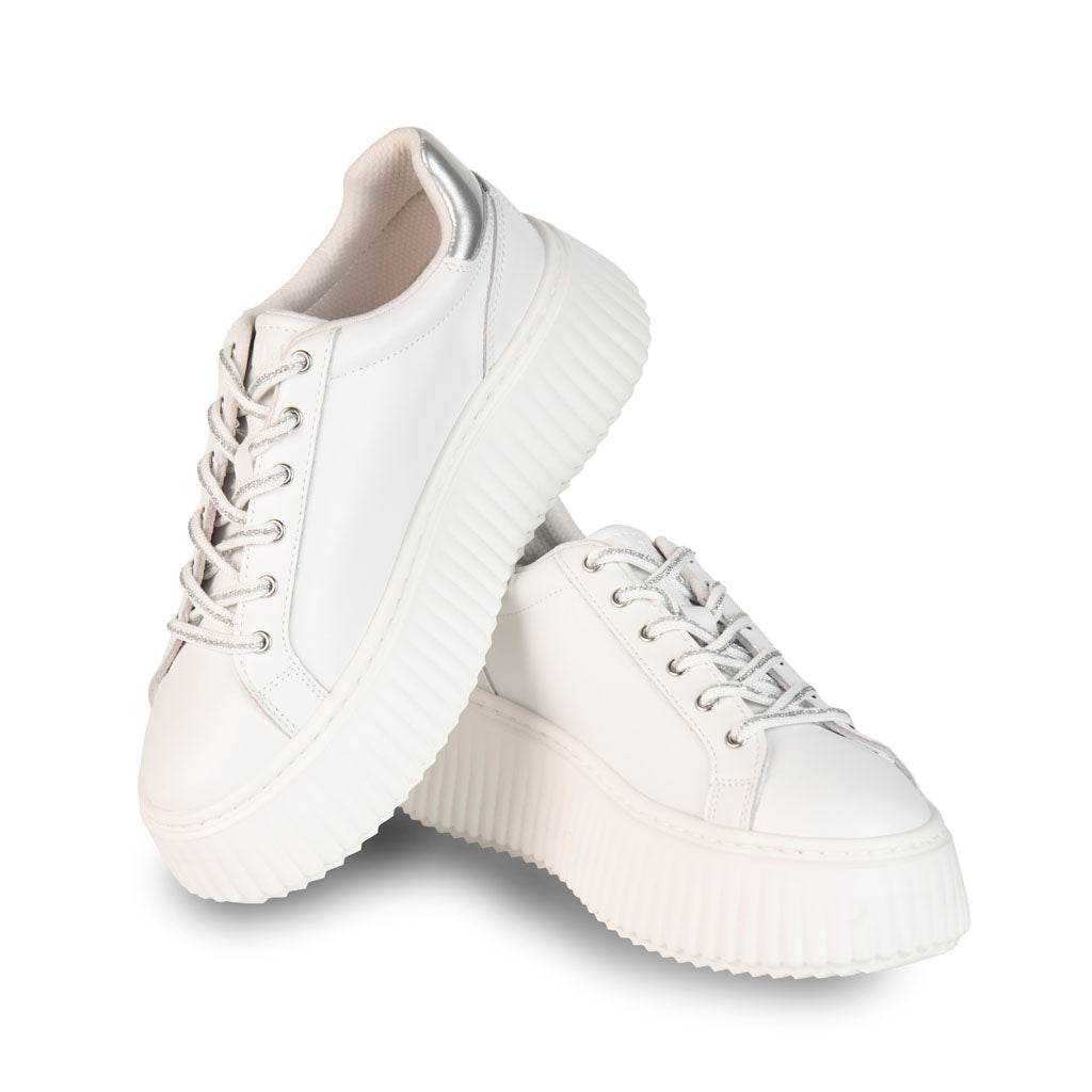 SNEAKERS DONNA LIU JO CON DETTAGLI METALLICI - COL. BIANCO / ARGENTO