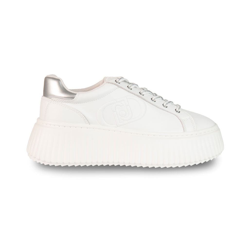 SNEAKERS DONNA LIU JO CON DETTAGLI METALLICI - COL. BIANCO / ARGENTO
