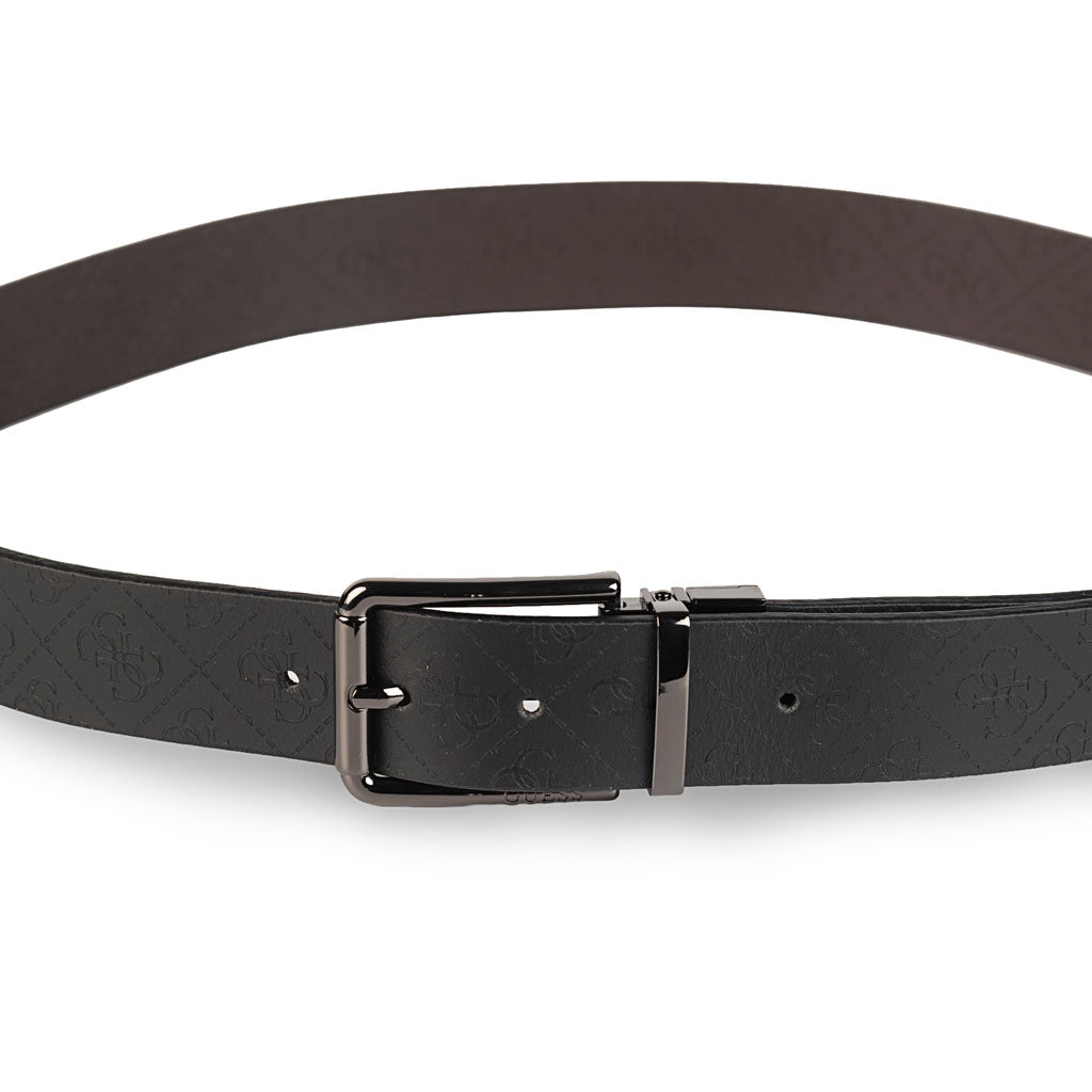 CINTURA UOMO GUESS REVERSIBILE IN ECOPELLE - COL. NERO